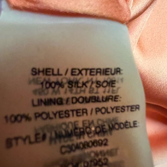 Alice + Olivia Orange Silk Blouse shirt Top Medium - Picture 7 of 8